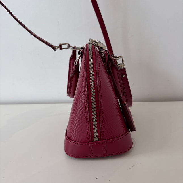 Sac Louis Vuitton BB Alma Cuir Épi Framboise