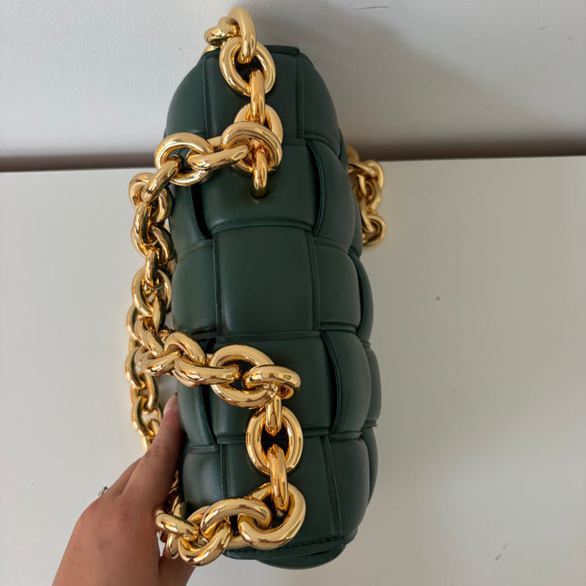 Sac Bottega Veneta cassette vert sapin