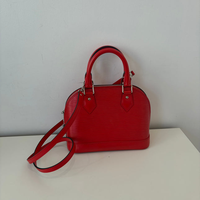 Sac Louis Vuitton BB Alma Cuir Épi Rouge