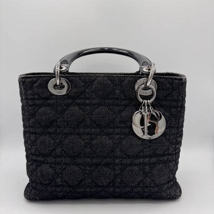 Sac Lady Dior Medium Tissu Jean Noir Dior