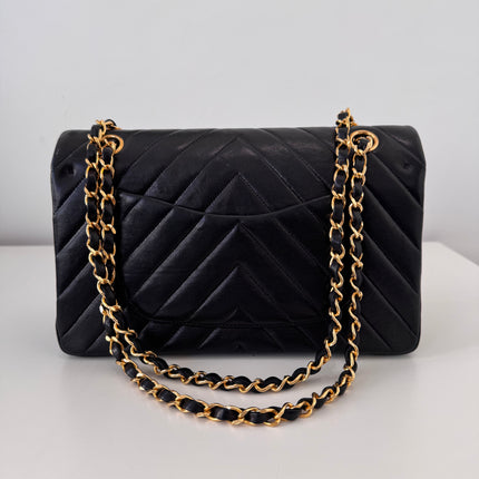 Sac Chanel Timeless 25 cm Chevrons Noir
