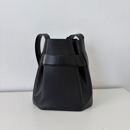 Sac Louis Vuitton Twist Bucket cuir épi noir