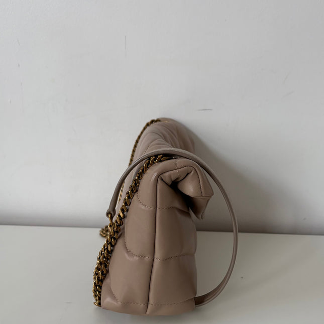 Sac Saint Laurent Loulou Puffer Toy Beige