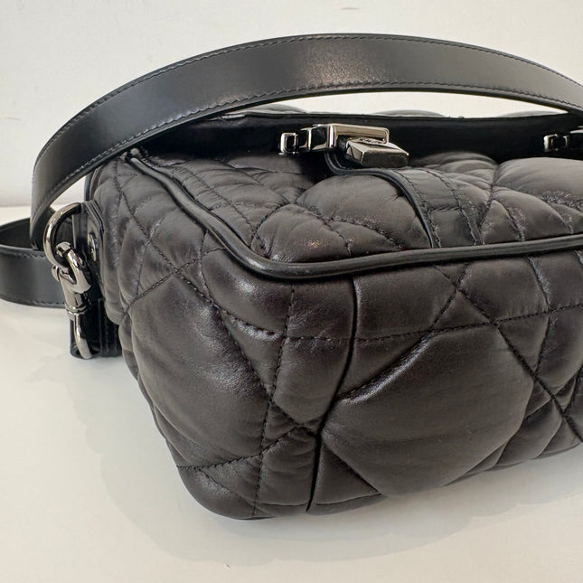 Sac Dior Camp Small cuir noir