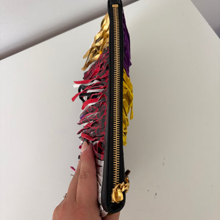 Pochette Saint Laurent à franges