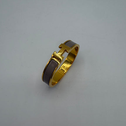 Bracelet Hermès clic H Pm marron glace