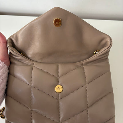Sac Saint Laurent Loulou Puffer Toy Beige