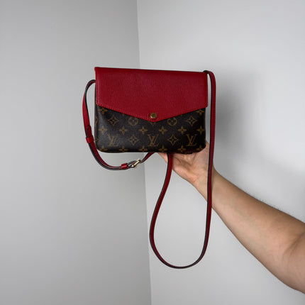 Sac Louis Vuitton bandoulière Twice Monogram & Rouge