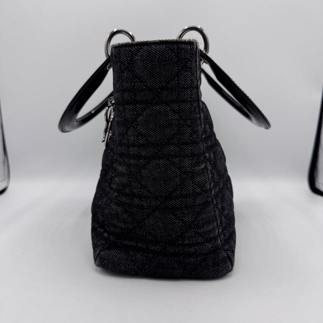 Sac Lady Dior Medium Tissu Jean Noir Dior
