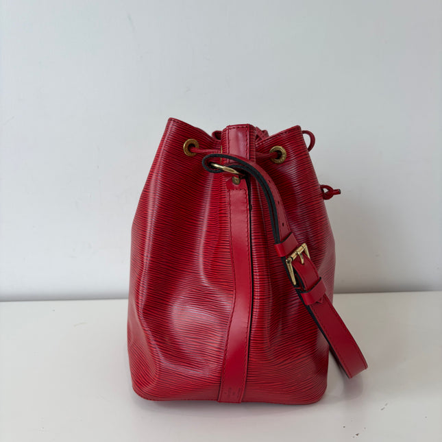 Sac Louis Vuitton Noé PM Cuir Épi Rouge