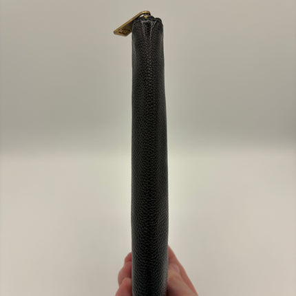 Portefeuille Chanel cuir grainé noir