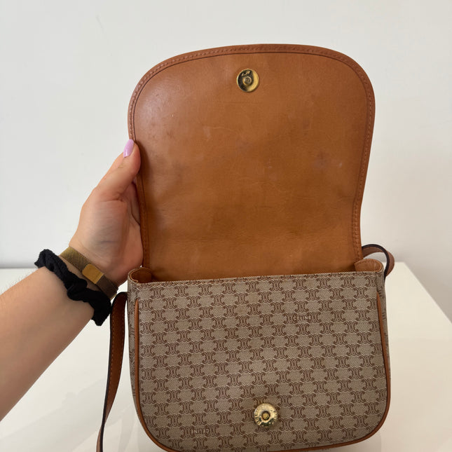 Sac Celine Beige Macadam bandoulière