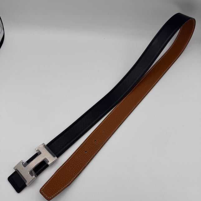 Boucle de ceinture H & Cuir de ceinture réversible 32 mm
