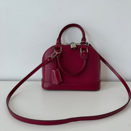 Sac Louis Vuitton BB Alma Cuir Épi Framboise