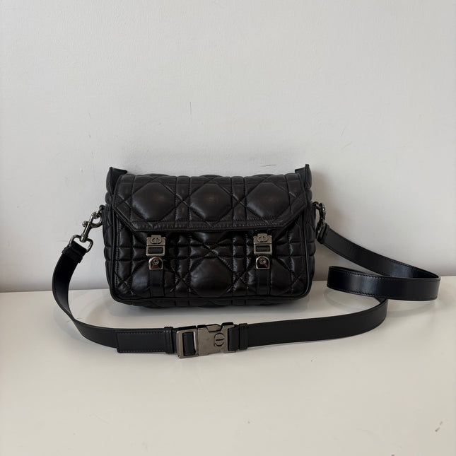 Sac Dior Camp Small cuir noir