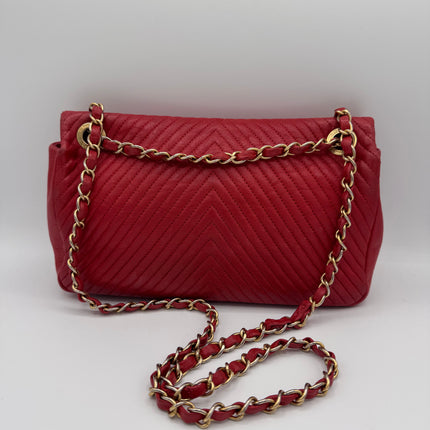 Sac chevrons Chanel Rouge