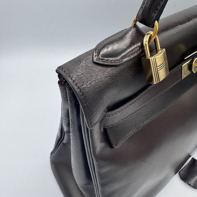 Sac Kelly 32 Hermès Chocolat