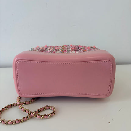 Sac à dos Chanel Gabrielle tweed rose