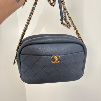Sac Chanel Caméra bleu irisé