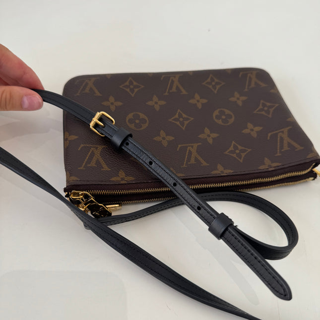 Sac pochette double zip Louis Vuitton reverse
