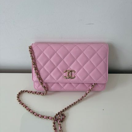 Sac Chanel Wallet on chain Rose bonbon