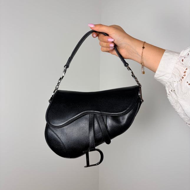 Sac Dior Saddle moyen noir