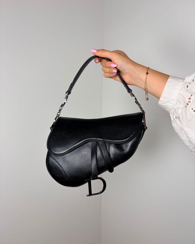 Sac Dior Saddle moyen noir