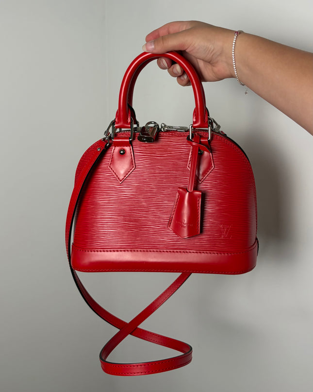 Sac Louis Vuitton BB Alma Cuir Épi Rouge