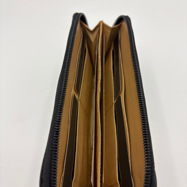 Portefeuille Chanel cuir grainé noir