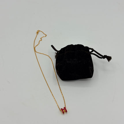 Collier Hermès Mini Pop H Fuchsia