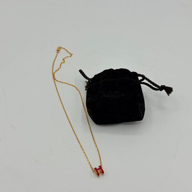 Collier Hermès Mini Pop H Fuchsia