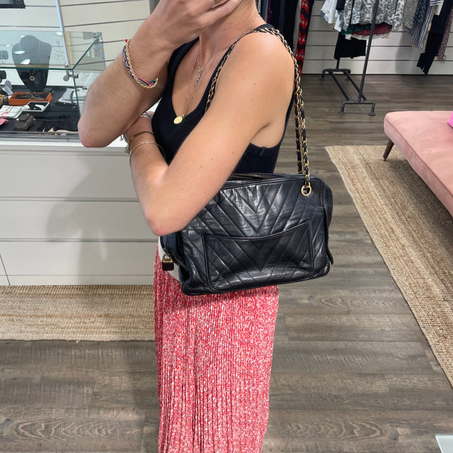 Sac Caméra vintage Chanel Noir