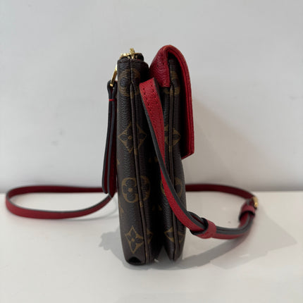 Sac Louis Vuitton bandoulière Twice Monogram & Rouge