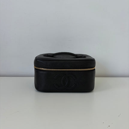 Vanity Chanel cuir caviar noir