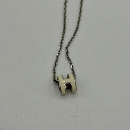 Collier Hermes mini pop blanc