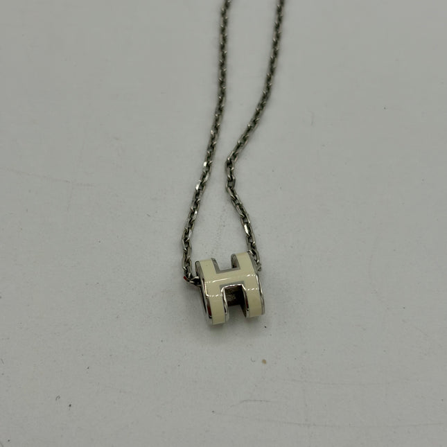 Collier Hermes mini pop blanc