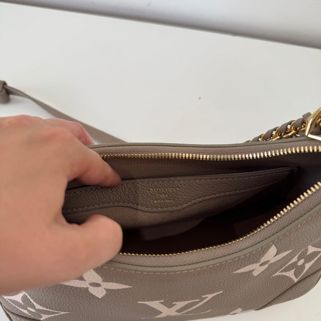 Sac Louis Vuitton Boulogne PM Cuir Empreinte Bicolore