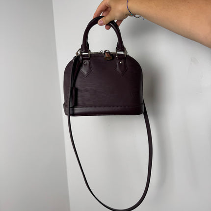 Sac Louis Vuitton BB Alma Cuir Épi Prune