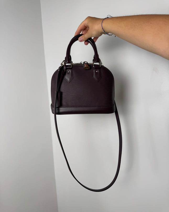 Sac Louis Vuitton BB Alma Cuir Épi Prune