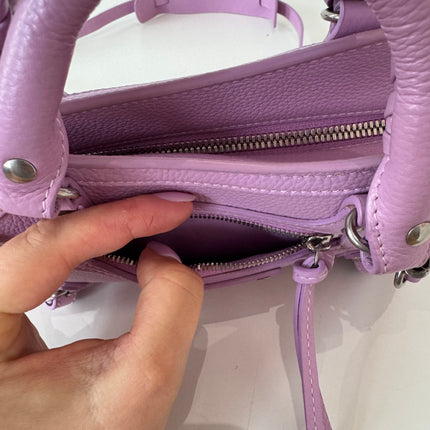 Sac Balenciaga mini neo City lilas