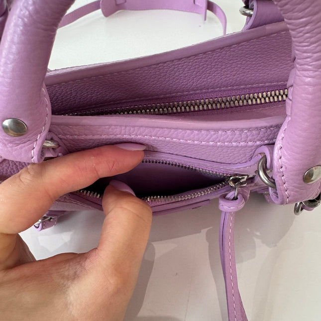 Sac Balenciaga mini neo City lilas