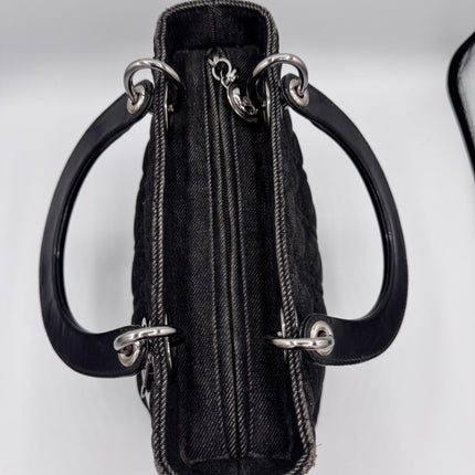 Sac Lady Dior Medium Tissu Jean Noir Dior