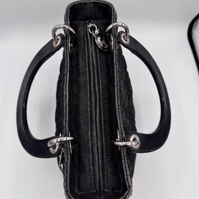 Sac Lady Dior Medium Tissu Jean Noir Dior