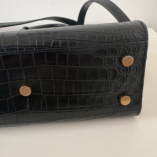Sac de jour Saint Laurent embossé crocodile baby
