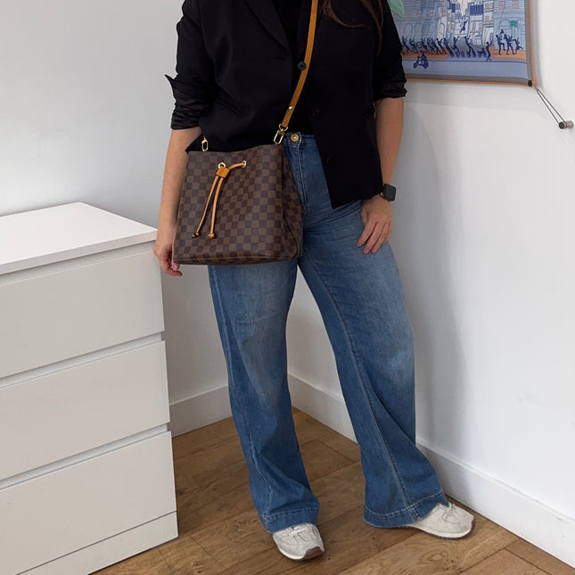 Sac Louis Vuitton Neo Noé Damier ébène & safran