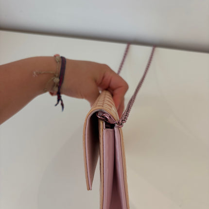 Sac Dior Wallet on chain Lady Dior rose