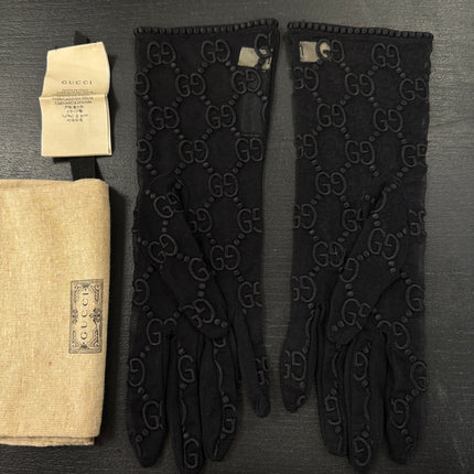 Gants Gucci en tulle GG