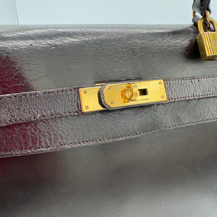 Sac Hermès Kelly 32 vintage marron