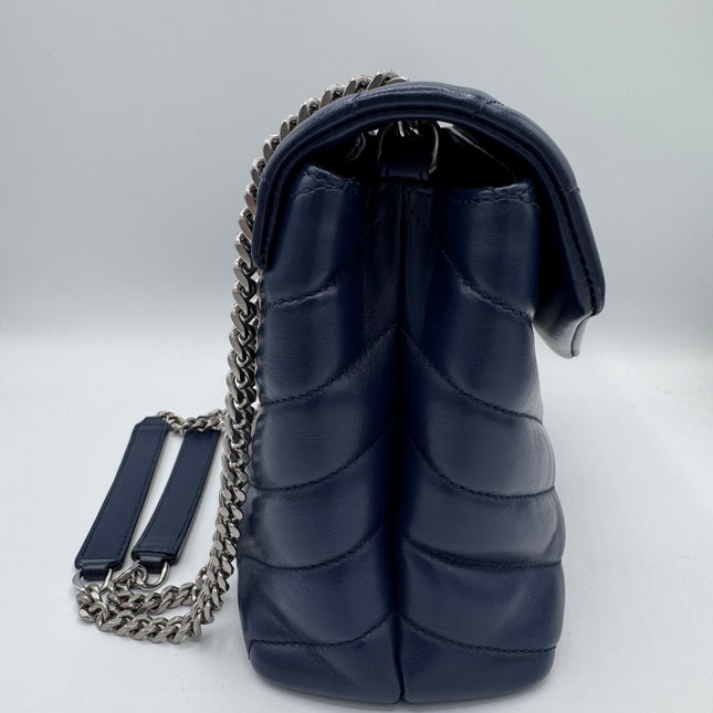 Sac Loulou Small Saint Laurent Bleu Marine