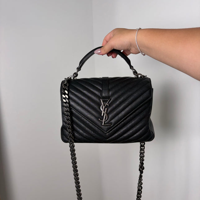 Sac Saint Laurent Collège medium noir